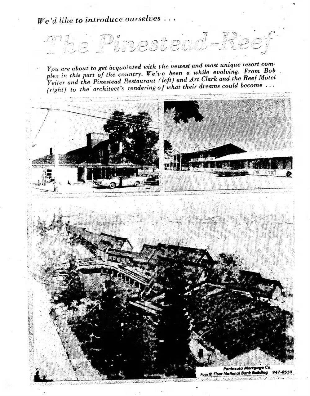 Pinestead Reef Resort (Reef Motel) - 1977 Announcement